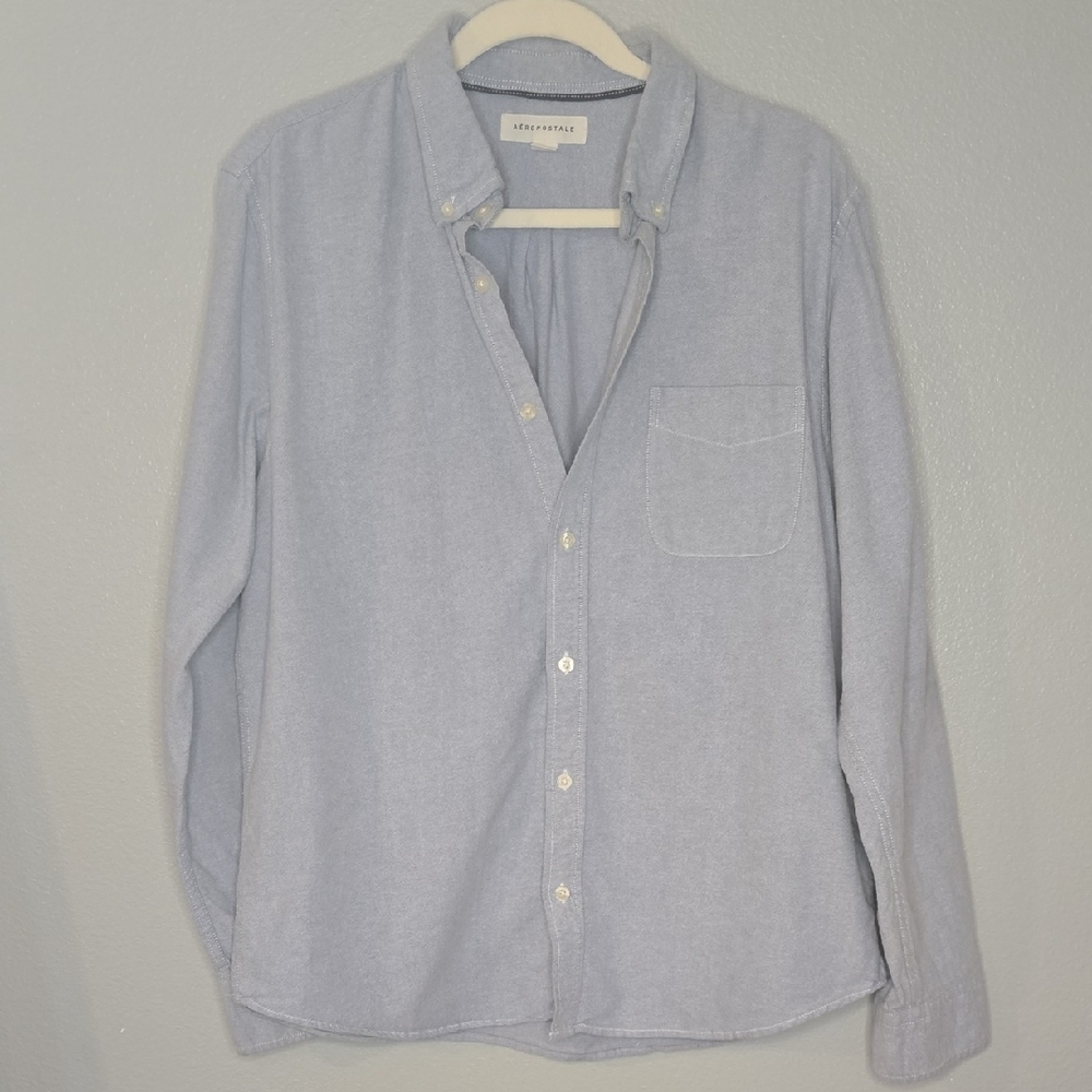 Aeropostale Blue Relaxed Fit Casual Shirt